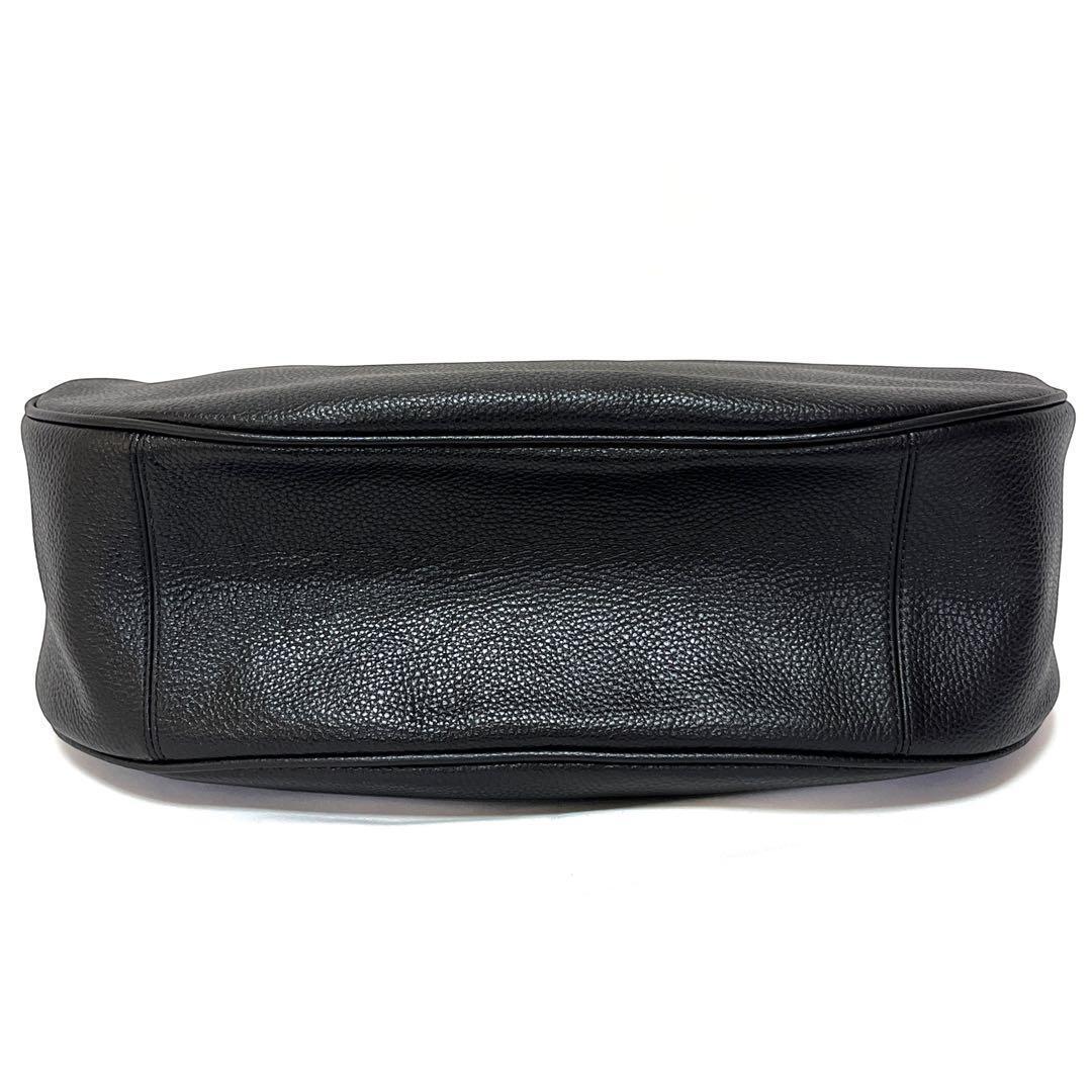 コーチ ワンショルダーバッグ ホーボー レザー ブラック F38259 極美品