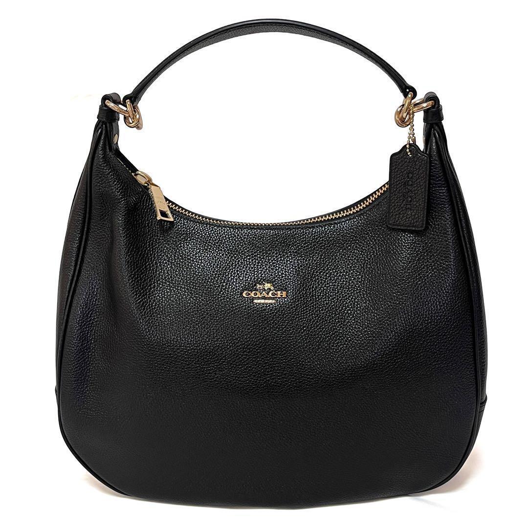 コーチ ワンショルダーバッグ ホーボー レザー ブラック F38259 極美品