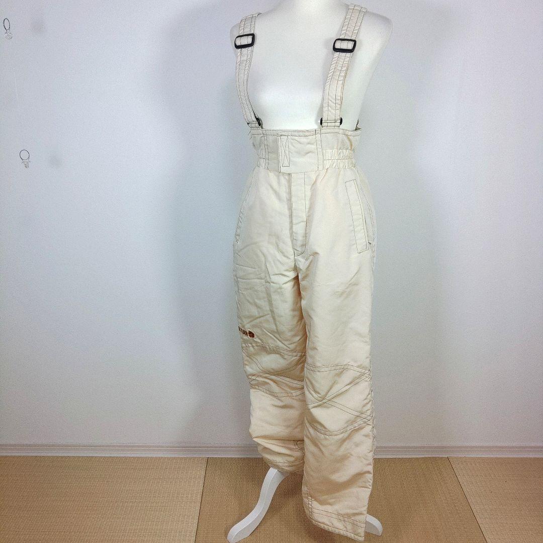 レディース　M　スキー　スノーボードウェア　上下セット　ブラック　チェック柄　白