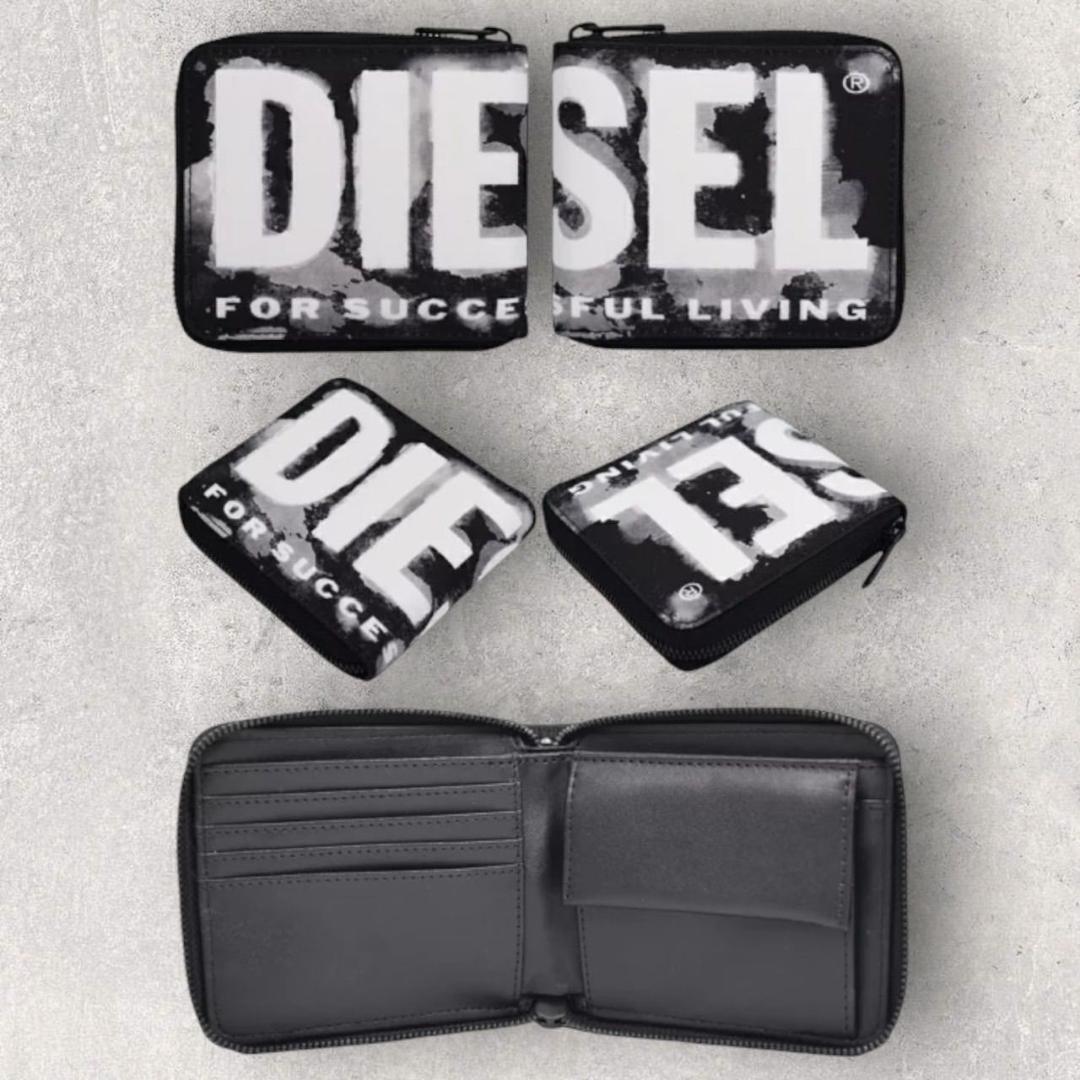 DIESEL COIN ZIPI ディーゼル 二つ折り財布 小銭入れ ブラック