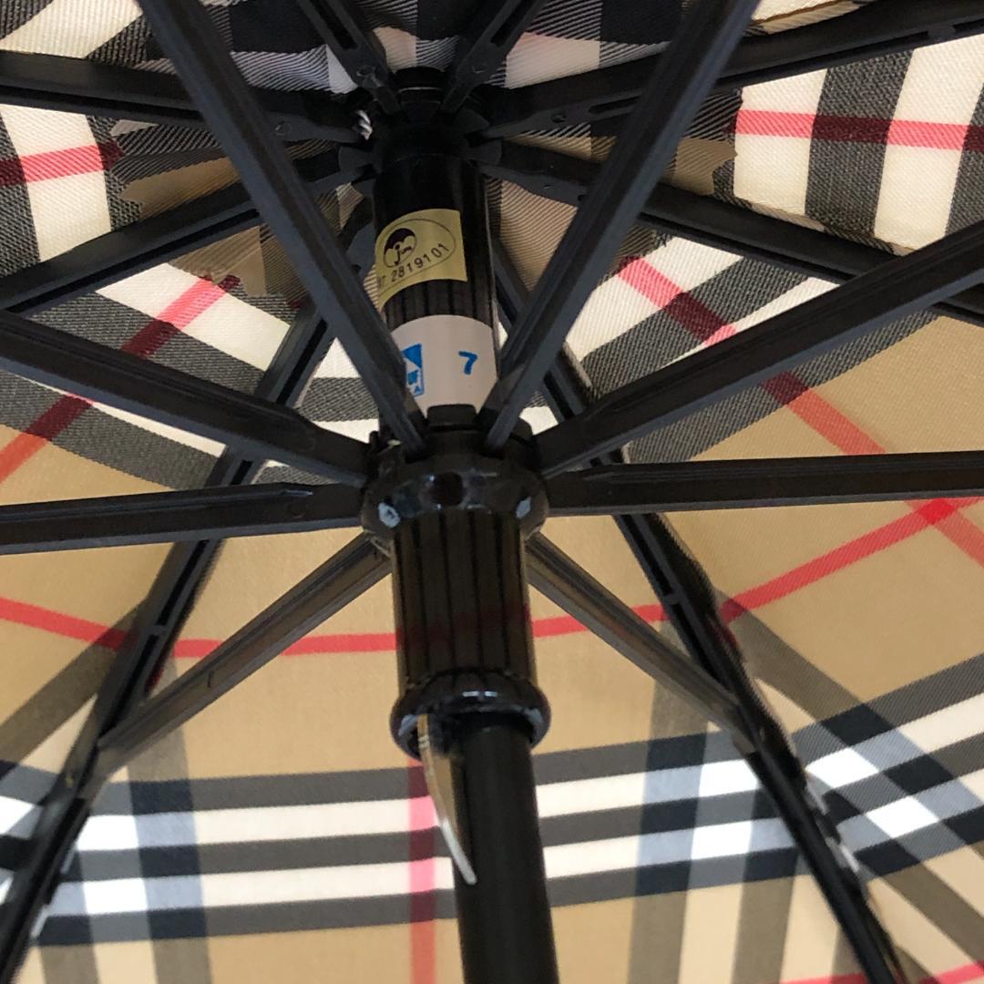 【未使用保管品】5F457/バーバリー/折り畳み傘/ノバチェック/ブラウン/茶