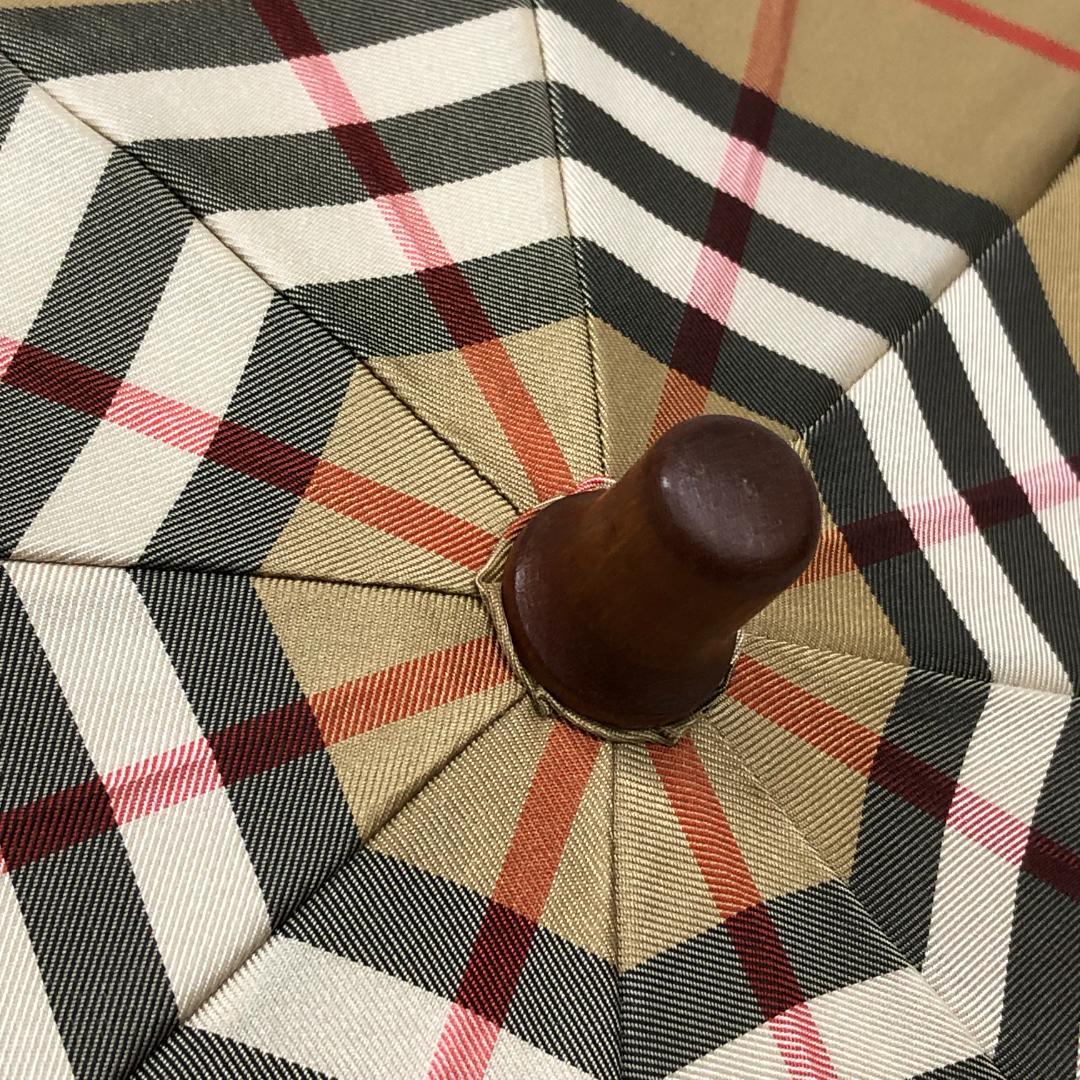 【未使用保管品】5F457/バーバリー/折り畳み傘/ノバチェック/ブラウン/茶