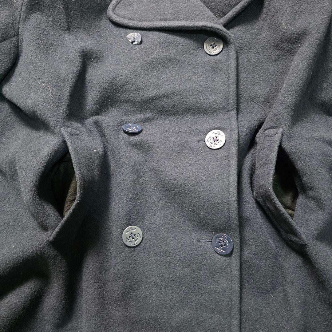 90s Eddie Bauer ウールPコート XL相当 ネイビー