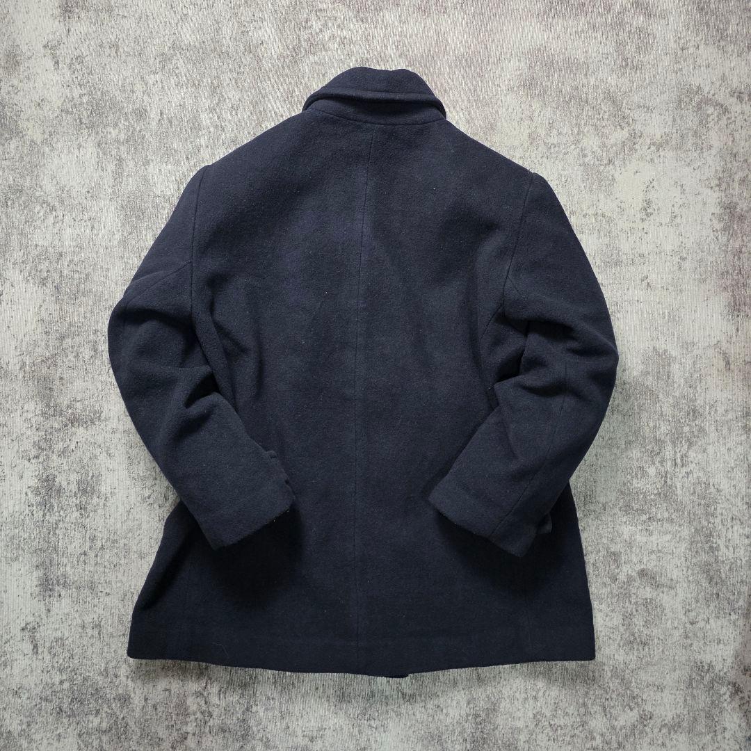 90s Eddie Bauer ウールPコート XL相当 ネイビー