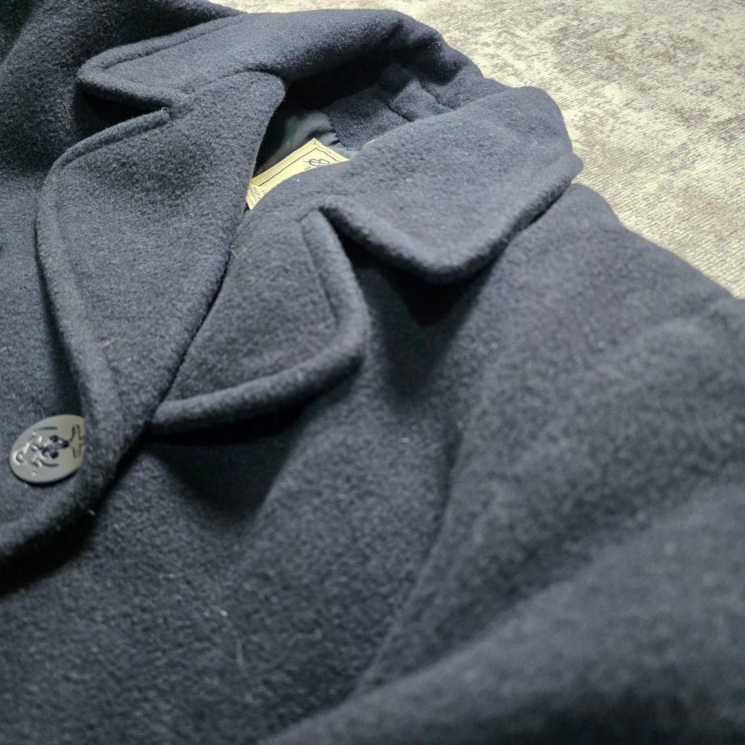 90s Eddie Bauer ウールPコート XL相当 ネイビー