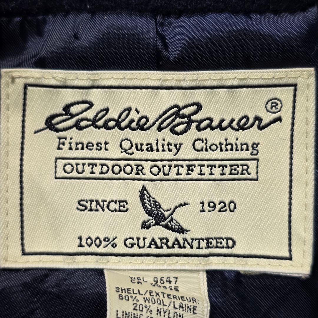 90s Eddie Bauer ウールPコート XL相当 ネイビー