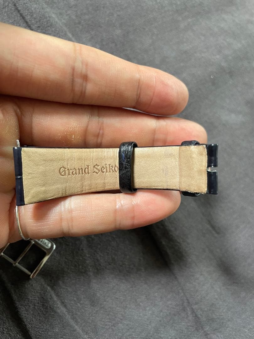 Grand Seiko ネイビー レザーベルト　金具