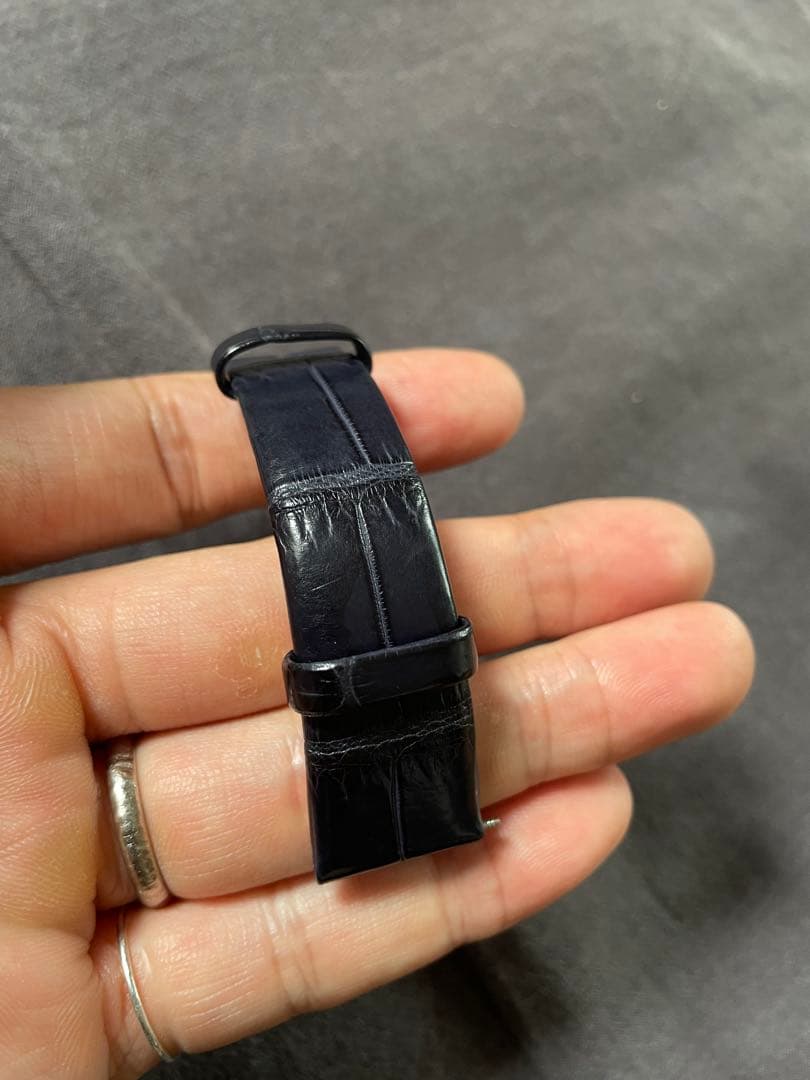 Grand Seiko ネイビー レザーベルト　金具