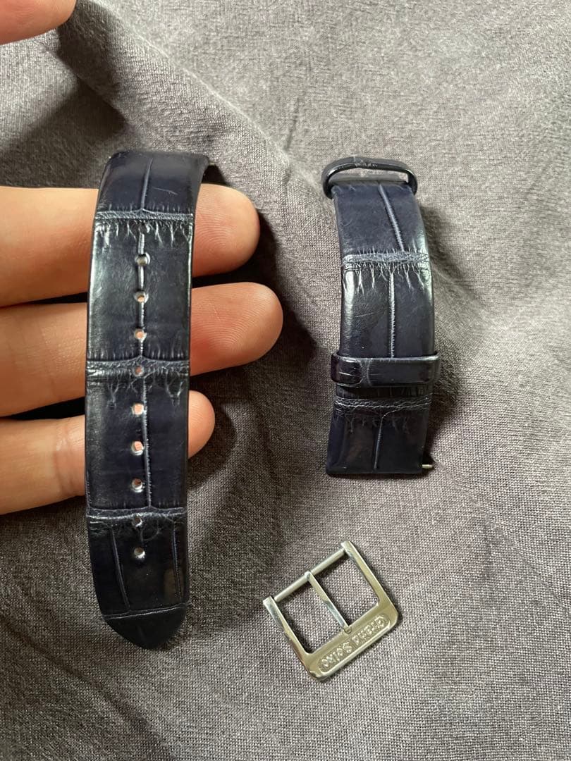 Grand Seiko ネイビー レザーベルト　金具