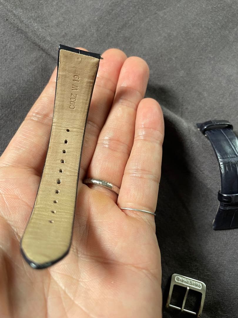 Grand Seiko ネイビー レザーベルト　金具