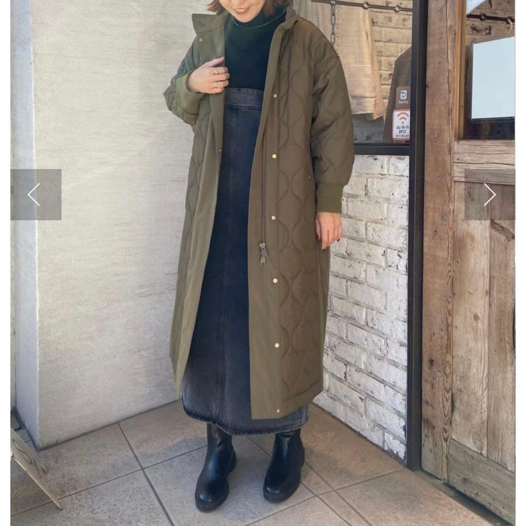 ピュアルセシン 2023AW 異素材MIXモッズコート オリーブ 試着のみ美品