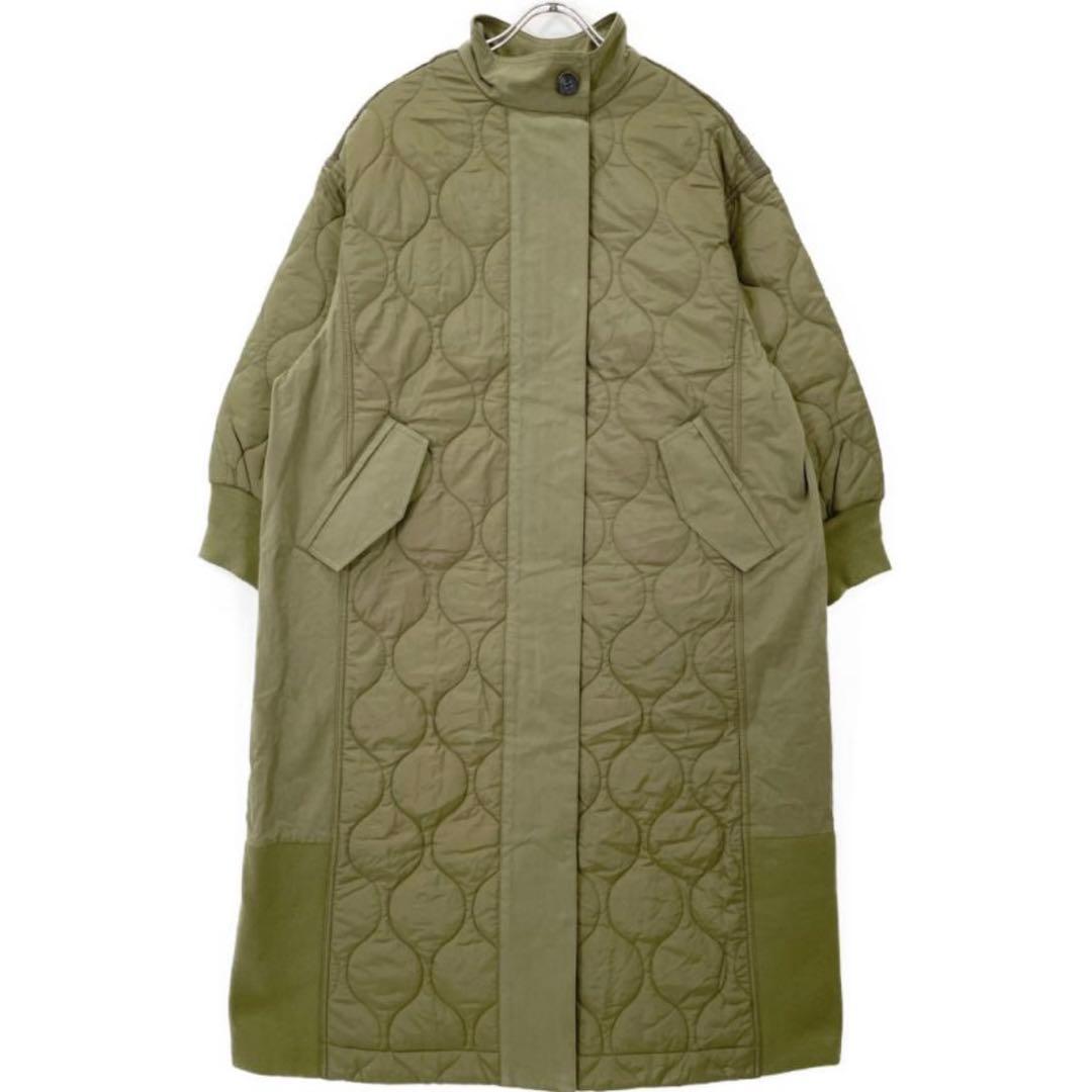 ピュアルセシン 2023AW 異素材MIXモッズコート オリーブ 試着のみ美品