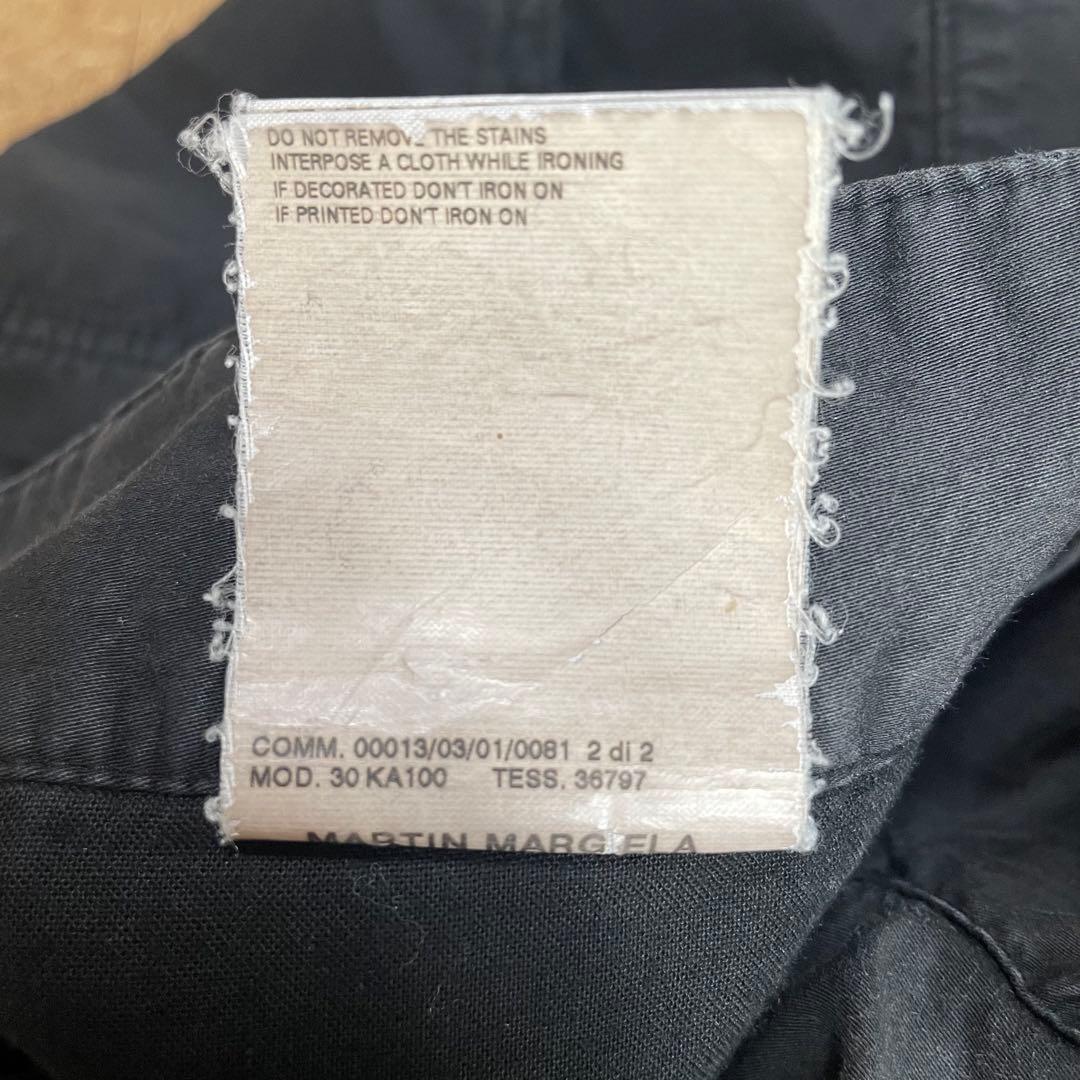 08ss/マルタンマルジェラ/ハーフパンツ/黒/46/コットン/シルク