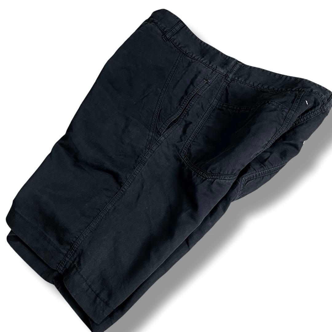 08ss/マルタンマルジェラ/ハーフパンツ/黒/46/コットン/シルク