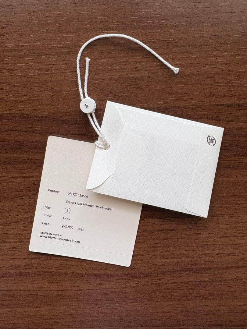 【blurhms ROOTSTOCK】Moleskin Work Jacket