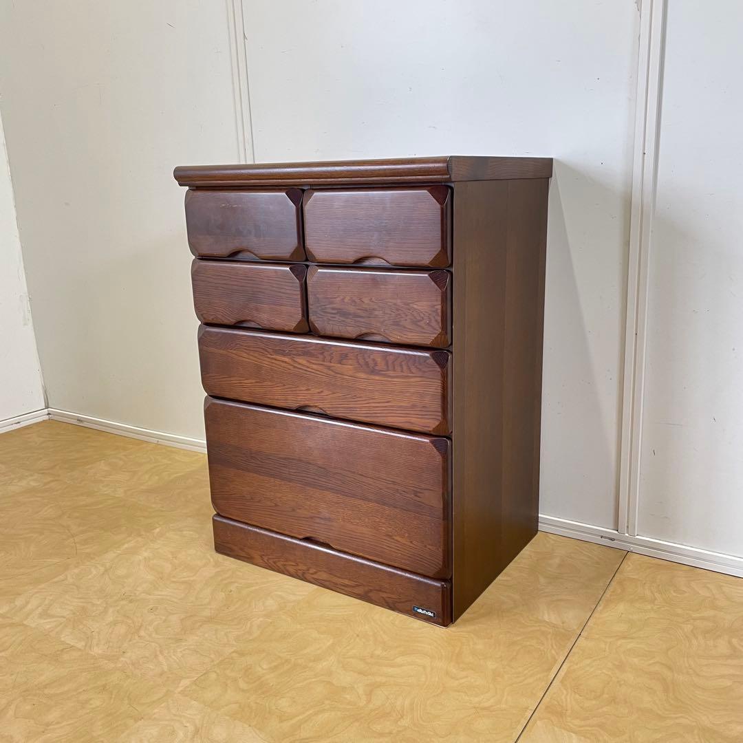 マルヨシ民芸家具 4段 6杯 チェスト② 引き出し タンス 電話台 収納