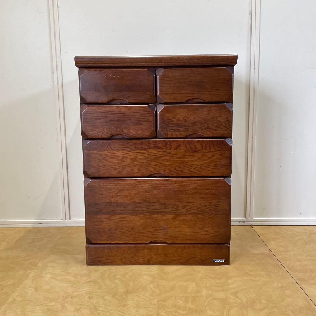 マルヨシ民芸家具 4段 6杯 チェスト② 引き出し タンス 電話台 収納