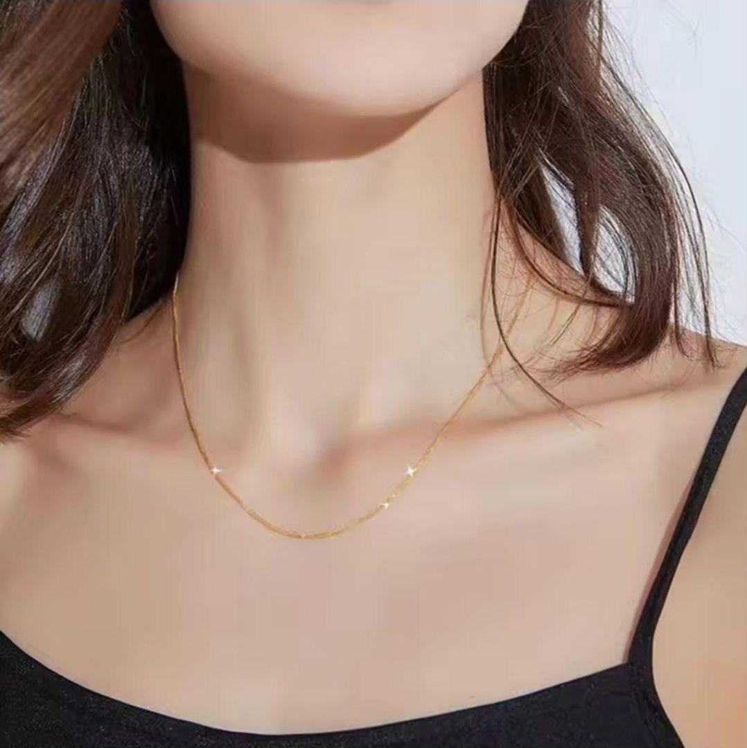 18金　ネックレス　45センチ　18k　au750