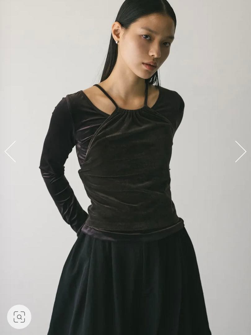 2ピースホルターベロアトップ