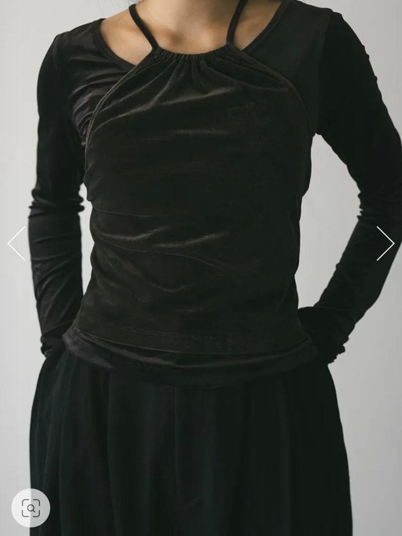 2ピースホルターベロアトップ