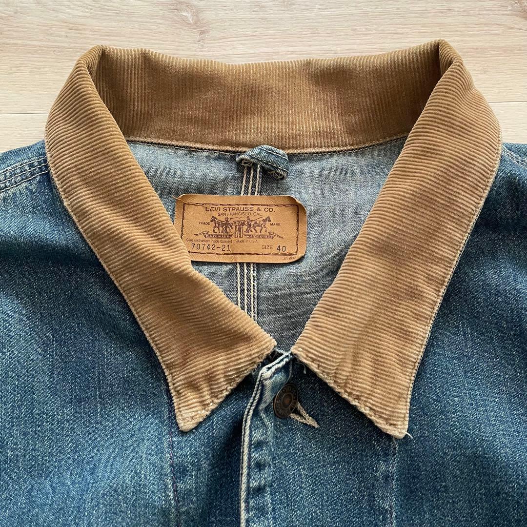 90s USA製 Levi’s 70742-21 デニムカバーオール サイズ40