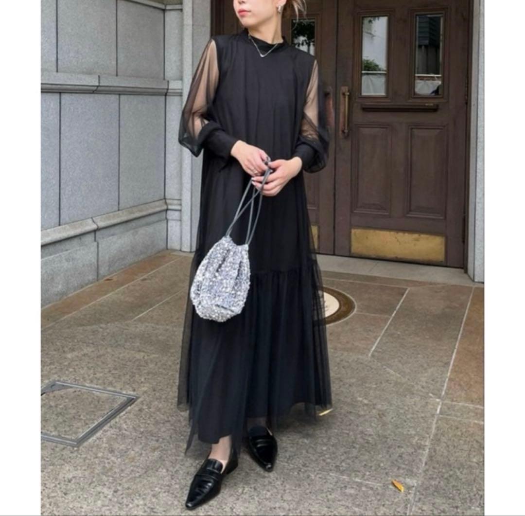 capricieux le'mage チュールハイネックワンピース