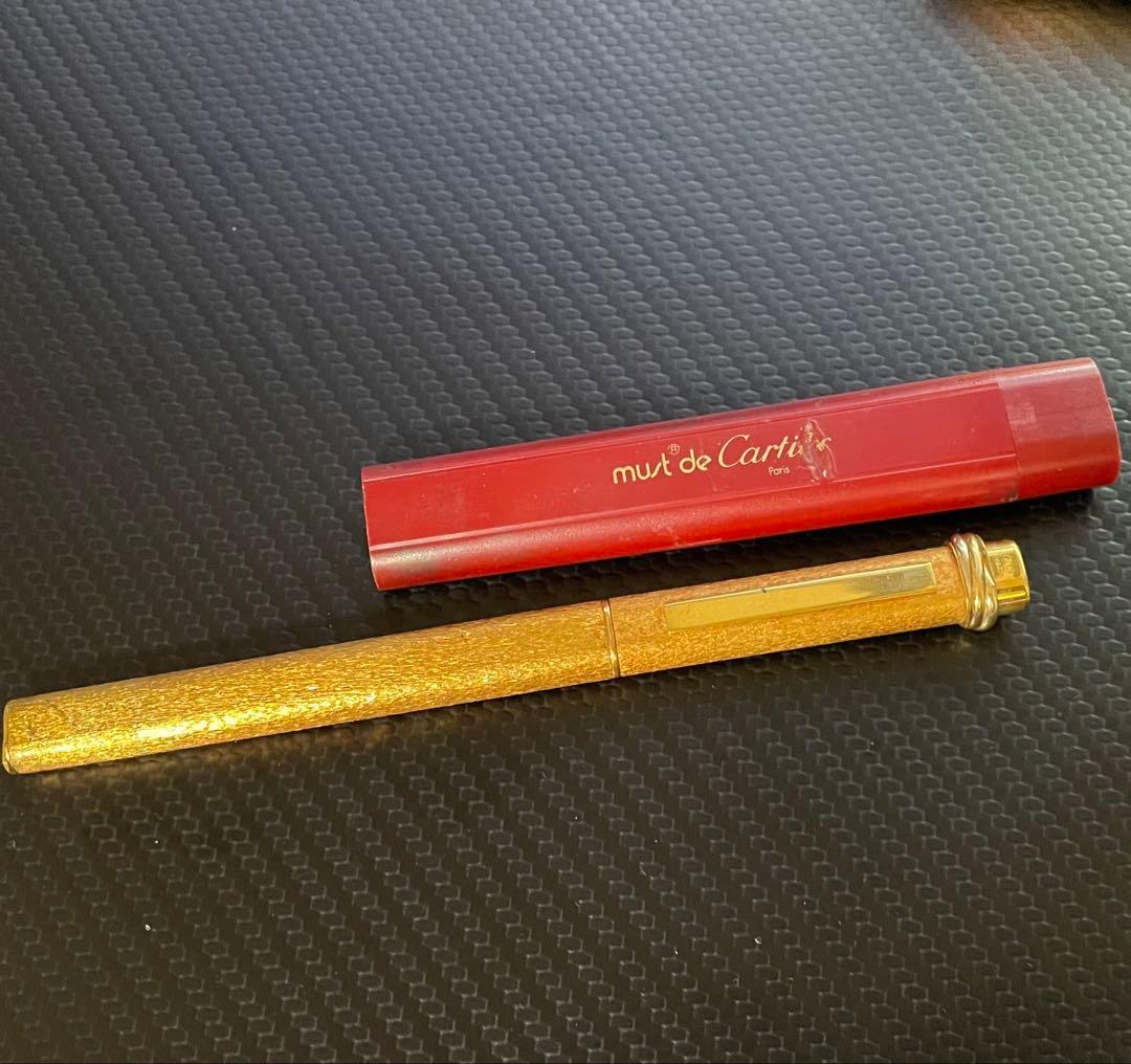 must de Cartier ゴールドボールペン