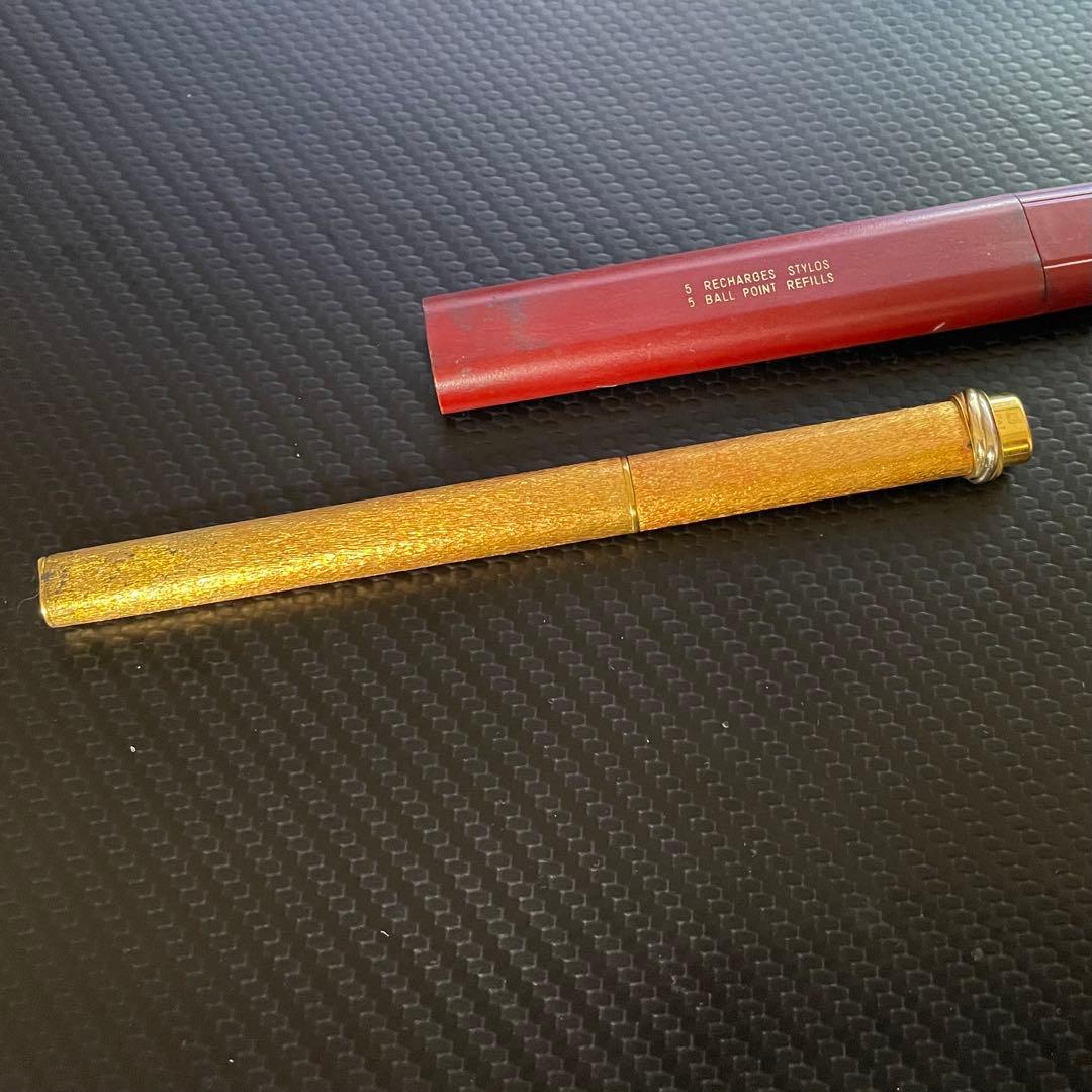 must de Cartier ゴールドボールペン