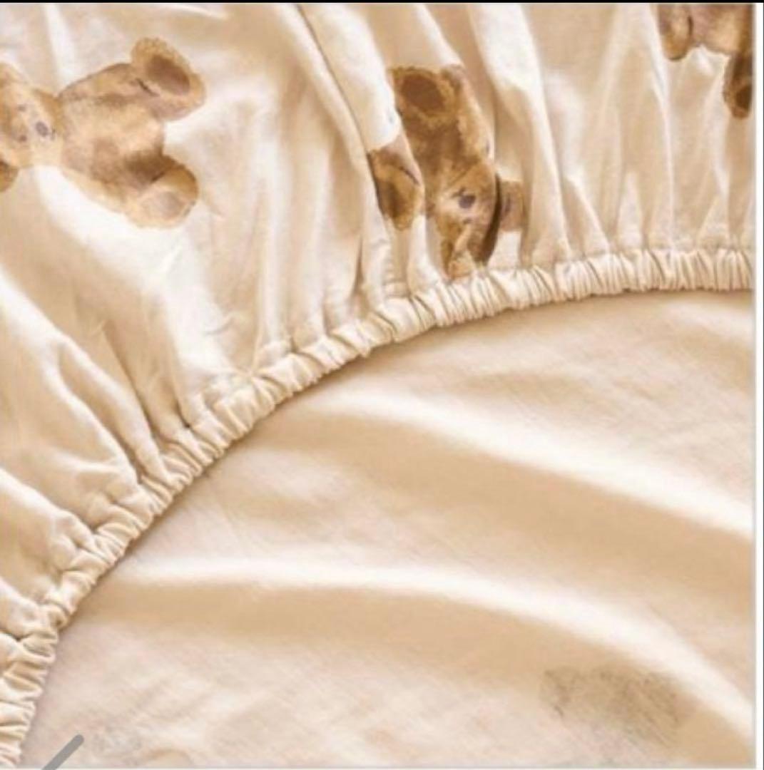 ジェラピケ ベッドカバー3点セット　シングル　ベア柄　ジェラート ピケ