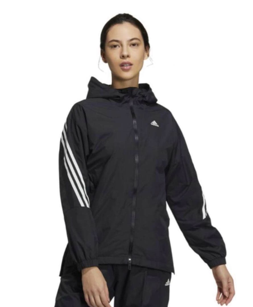 セットアップ アディダス　ウインドブレーカー　レディース　ブラック　ジャケット