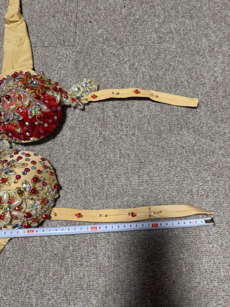 赤いベリーダンスセットアップ