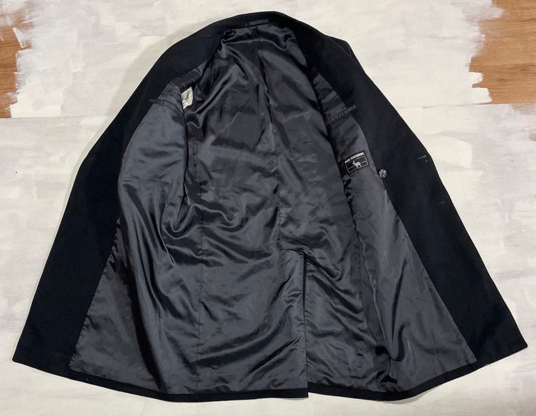 美品　高級　カシミヤ100%　チェスターコート cashmere 　L ダブル