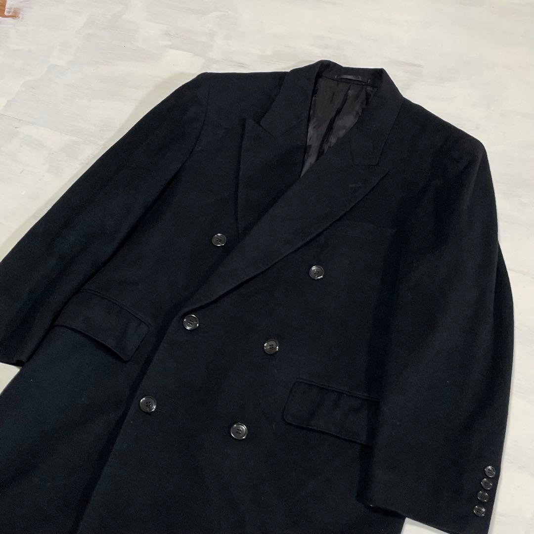 美品　高級　カシミヤ100%　チェスターコート cashmere 　L ダブル