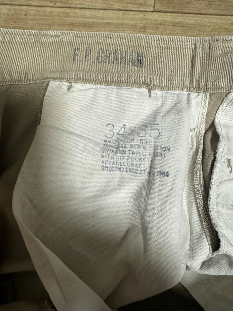 50s us.army 軍チノ 尿素ボタン 34×35 ストレート