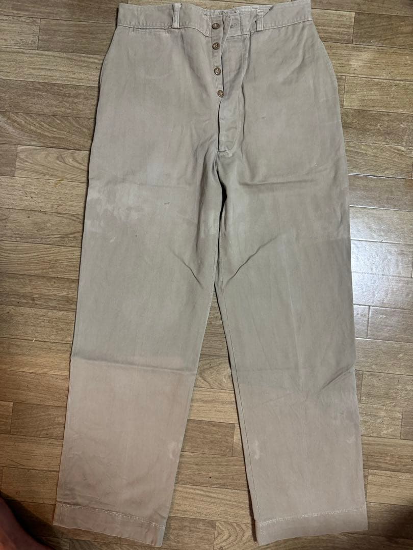 50s us.army 軍チノ 尿素ボタン 34×35 ストレート