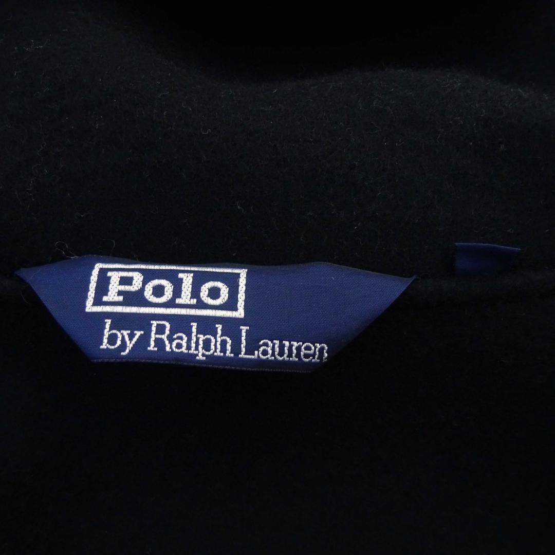希少90年代三角タグ ポロバイ　ラルフローレン　ダッフルコート黒ブラック胡桃釦M
