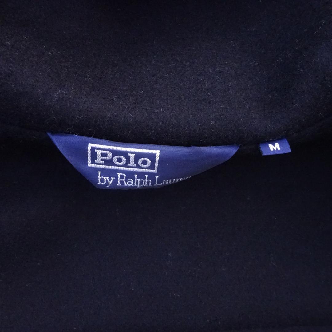 希少90年代三角タグ ポロバイ　ラルフローレン　ダッフルコート黒ブラック胡桃釦M