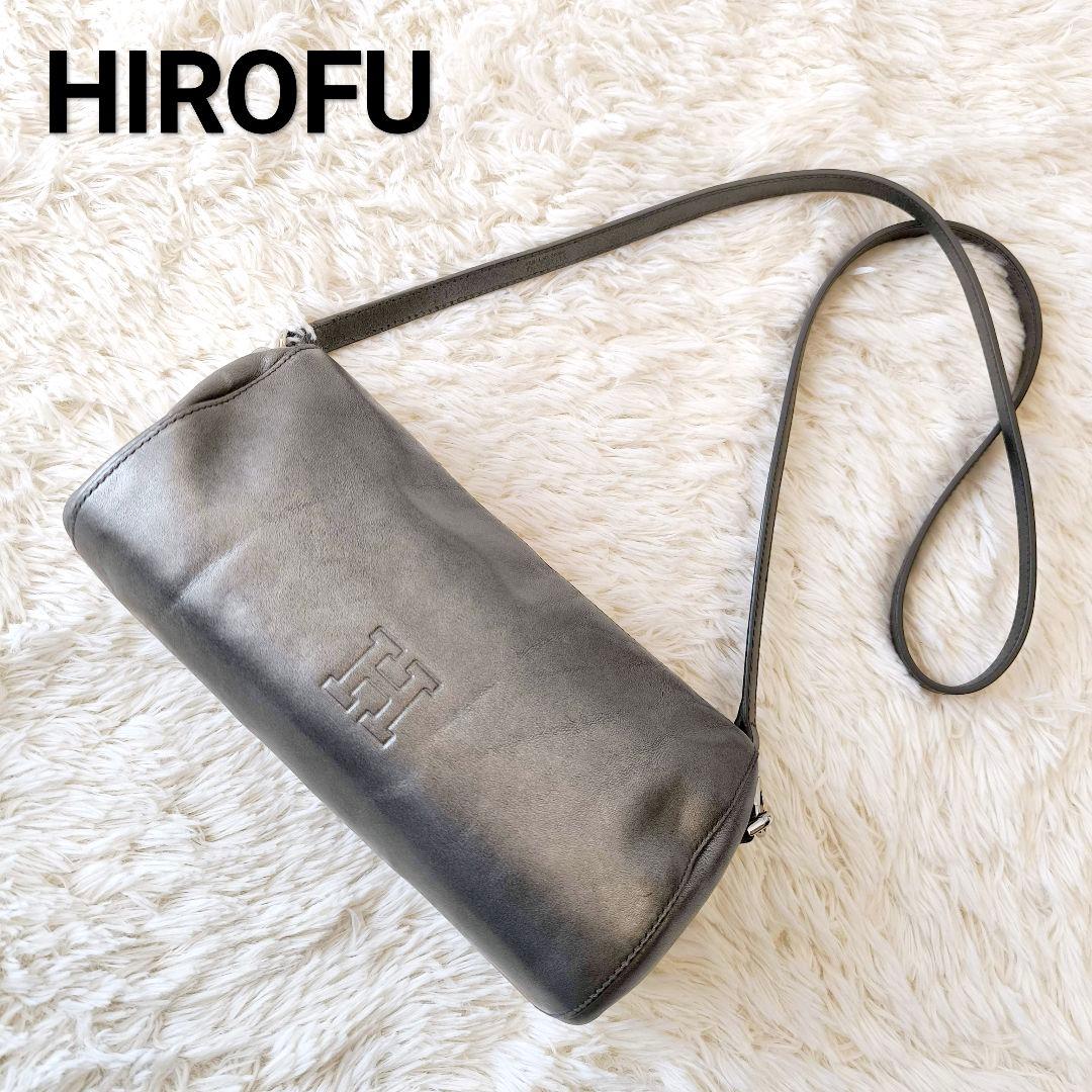 HIROFU ヒロフ ショルダーバッグ ドラム型 シルバー
