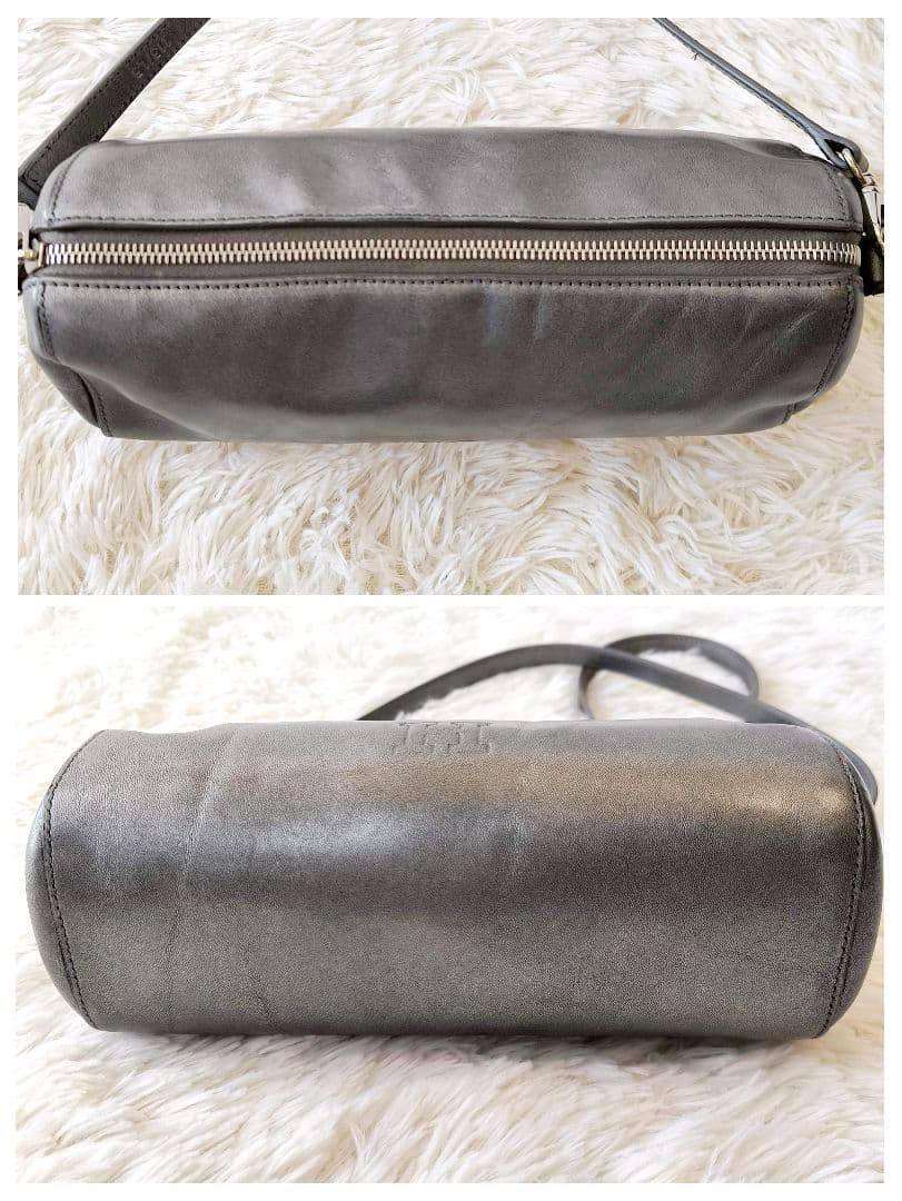 HIROFU ヒロフ ショルダーバッグ ドラム型 シルバー