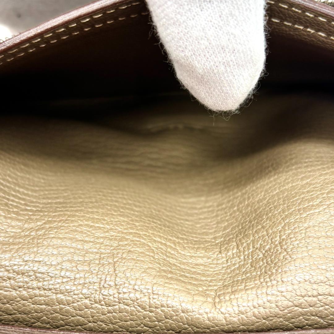 【美品】エルメス ベアン 長財布 エトゥープ シルバー金具 箱付き 本物