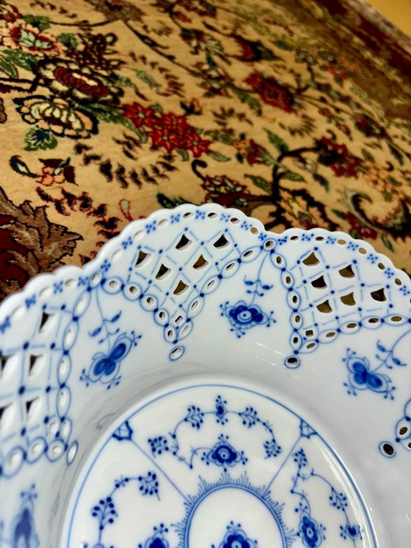 ロイヤルコペンハーゲン　ブルーフルーテッド　フルレース　フルーツバスケット