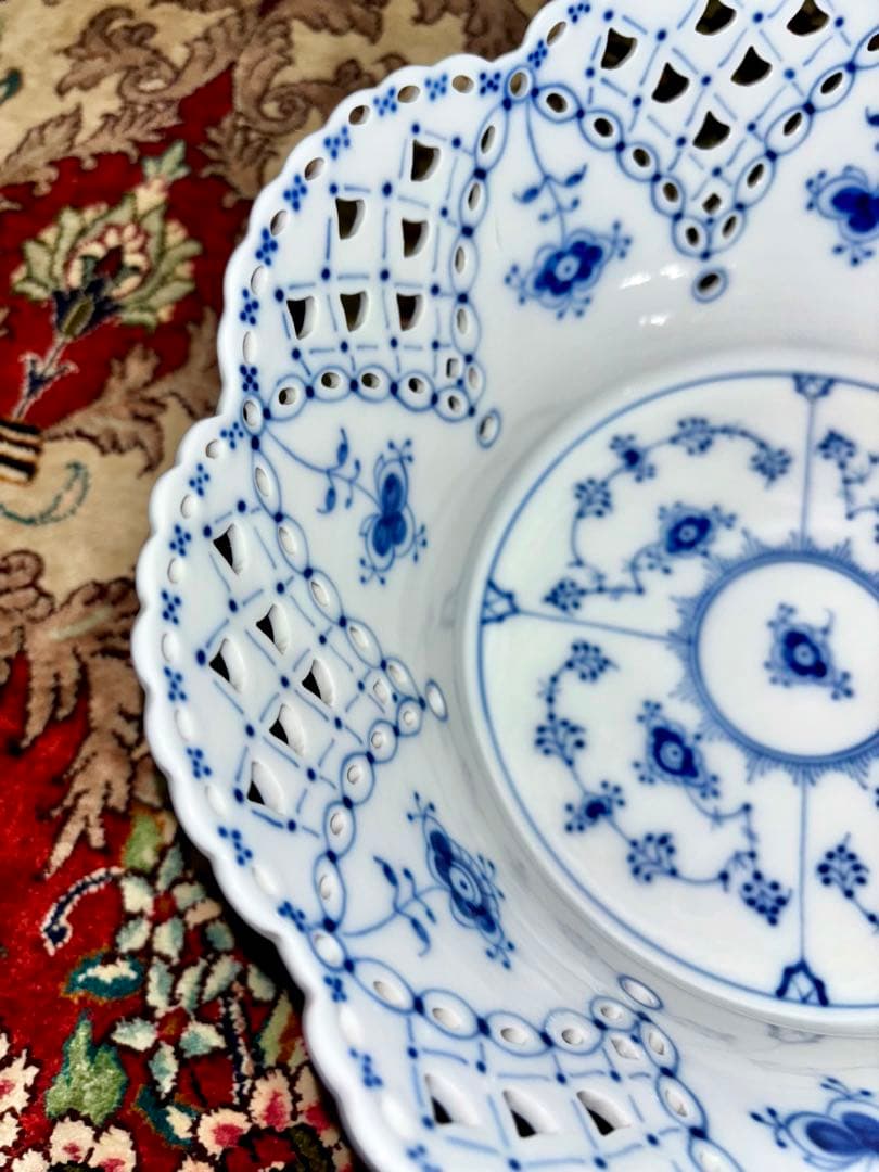 ロイヤルコペンハーゲン　ブルーフルーテッド　フルレース　フルーツバスケット