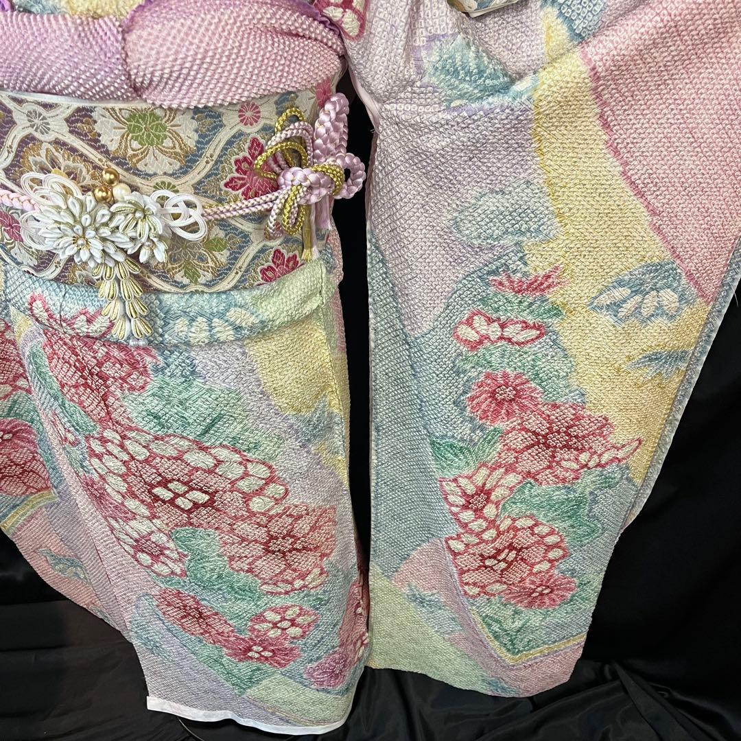 振袖フルセット■総絞り■オーダー仕立て■パステル色振袖■振袖一式■成人式