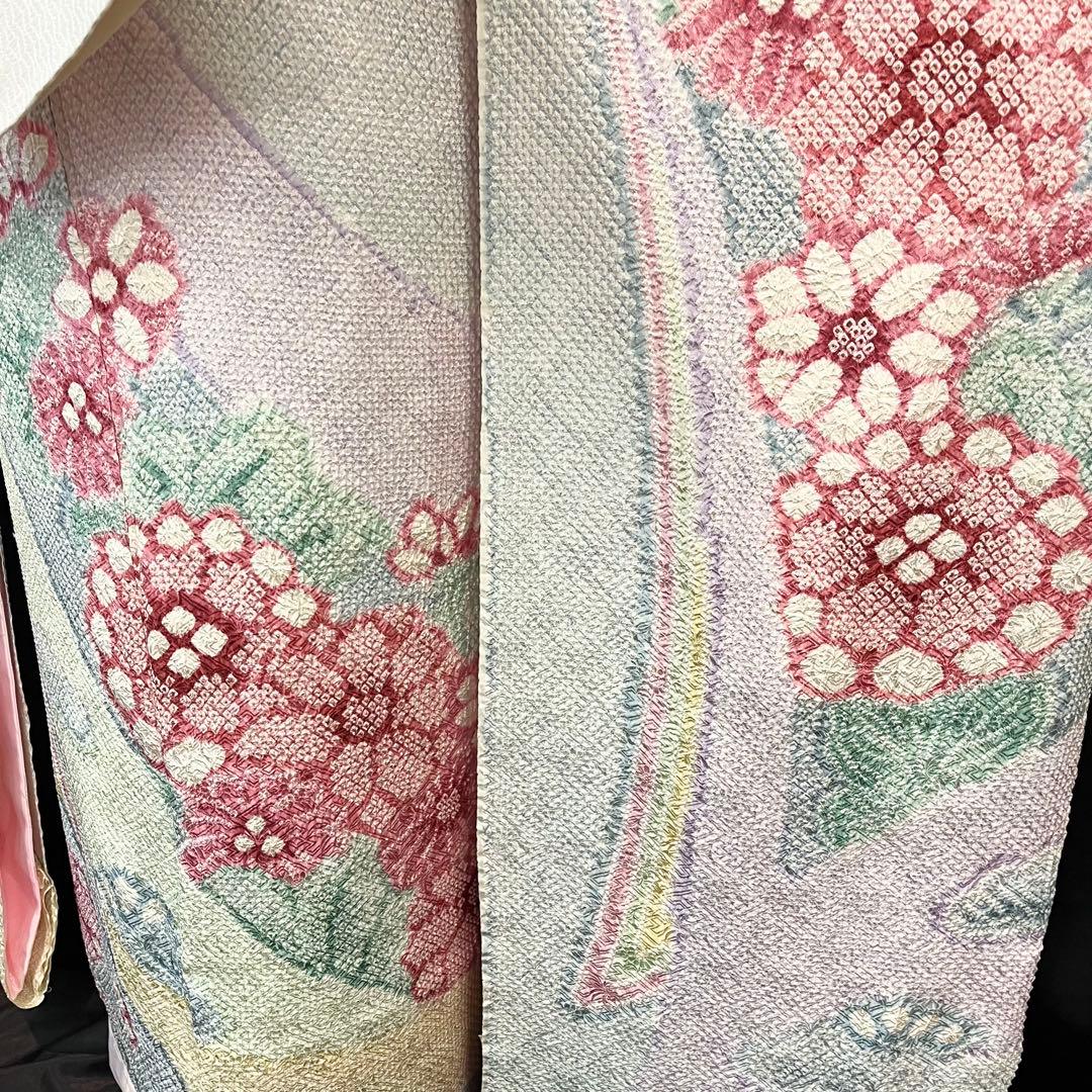 振袖フルセット■総絞り■オーダー仕立て■パステル色振袖■振袖一式■成人式