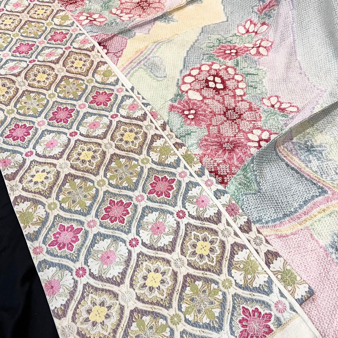 振袖フルセット■総絞り■オーダー仕立て■パステル色振袖■振袖一式■成人式