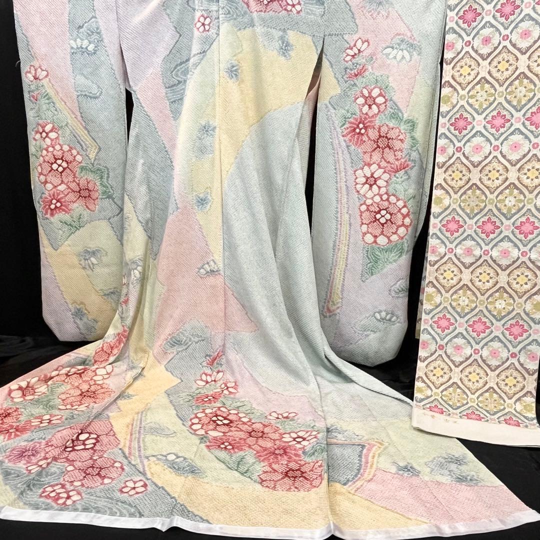 振袖フルセット■総絞り■オーダー仕立て■パステル色振袖■振袖一式■成人式