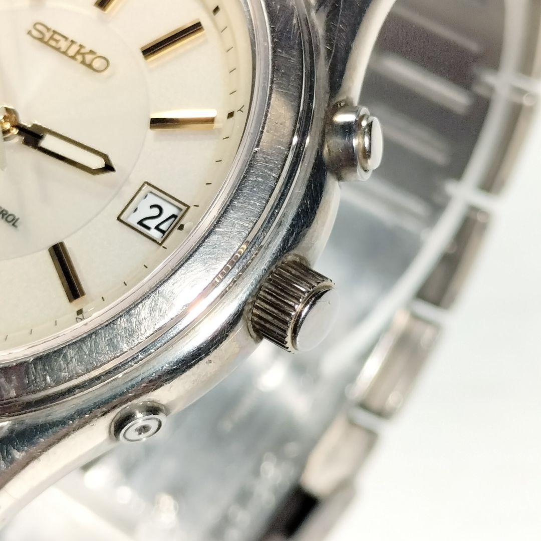 セイコーメンズ腕時計　電波ソーラー　チタン製　日本製　7B22-0AD0 稼働品