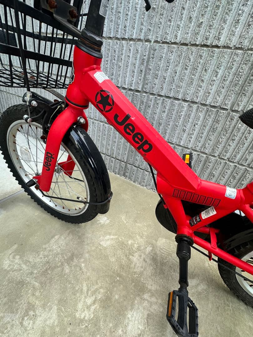 ジープJeep キッズバイク 18インチ 赤