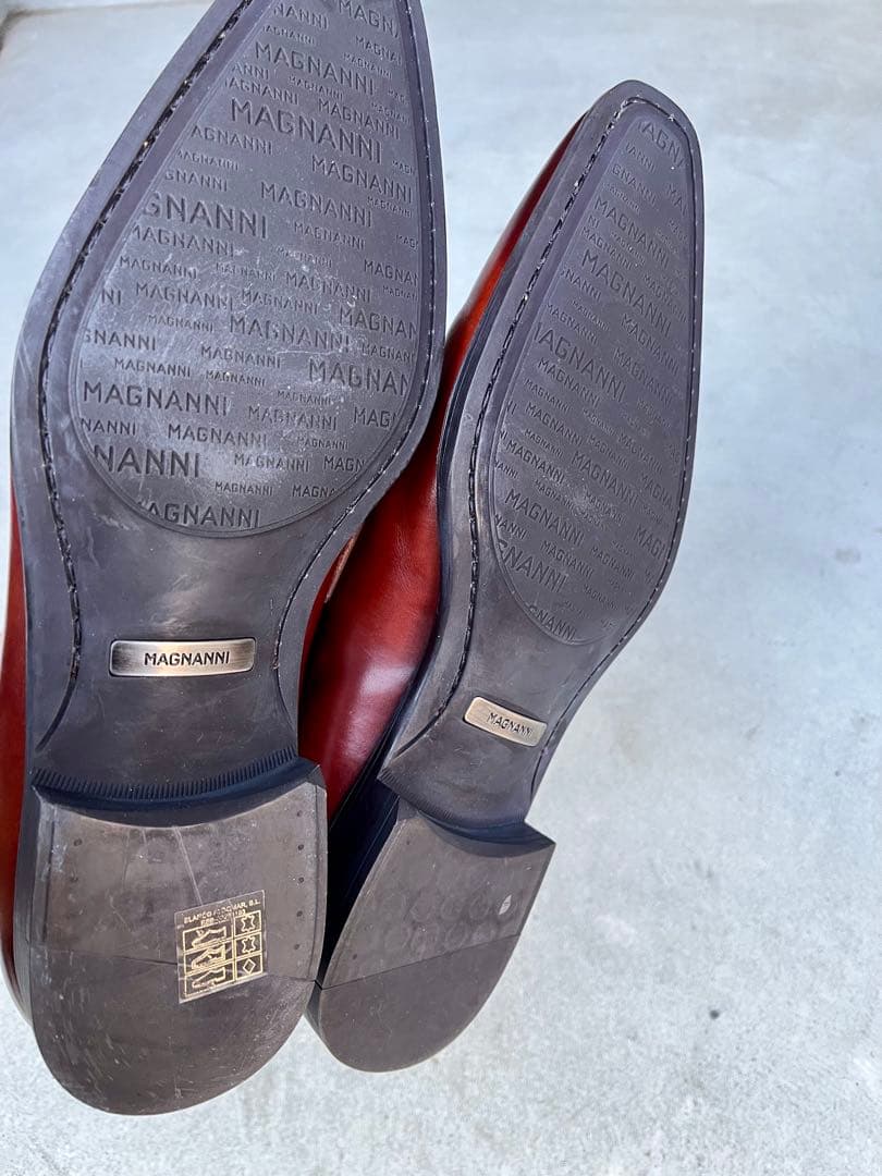 未使用品　マグナーニ　ローファー　スリッポン　40 ブラウン　パディーヌ　革靴