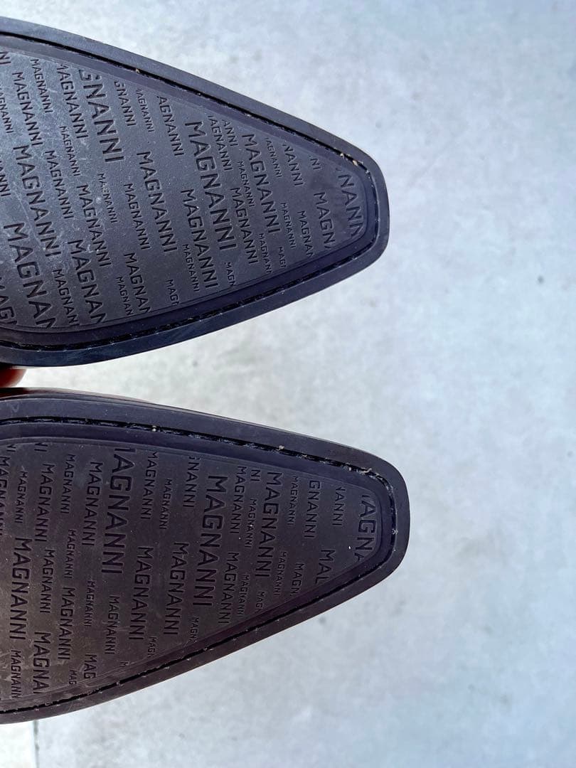 未使用品　マグナーニ　ローファー　スリッポン　40 ブラウン　パディーヌ　革靴